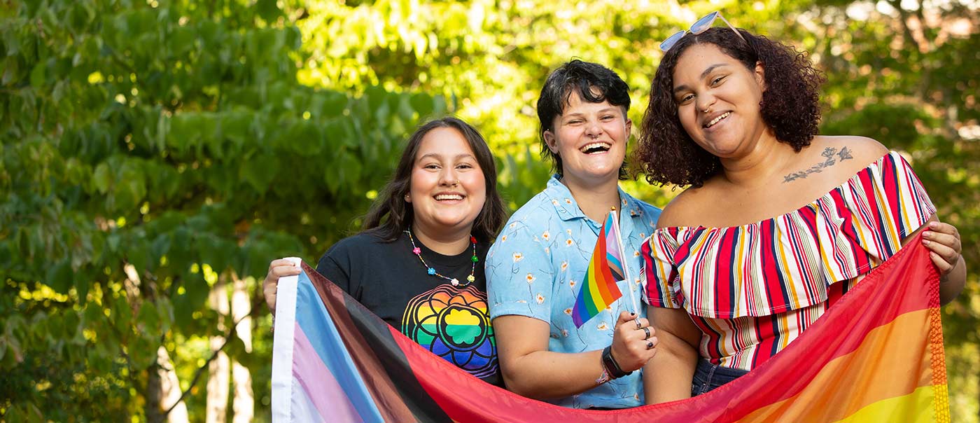 Pride-themed imagery for billboard campaign, Wednesday, Aug. 2, 2023, at PLU. (PLU Photo / Sy Bean) Pride-themed imagery for billboard campaign, Wednesday, Aug. 2, 2023, at PLU. (PLU Photo / Sy Bean)