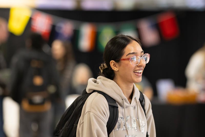 The spring Study Away Fair hosted by the Wang Center, Wednesday, March 11, 2026, in the AUC at PLU. (PLU Photo / Sy Bean)