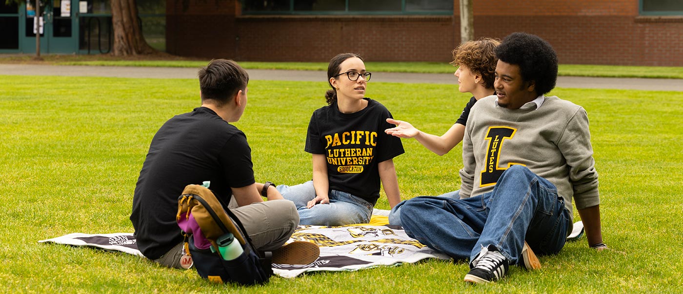 Students pose for a digital ad campaign for Marketing and Communications, Tuesday, April 28, 2026, at PLU. (PLU Photo / Sy Bean) Students pose for a digital ad campaign for Marketing and Communications, Tuesday, April 28, 2026, at PLU. (PLU Photo / Sy Bean)