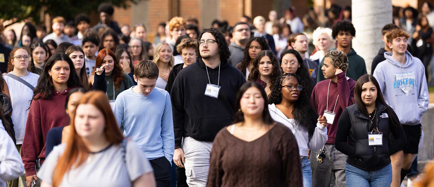 The Lute Welcome, part of New Student Orientation, Saturday, Sept. 5, 2026, in Olson Gymnasium at PLU. (PLU Photo / Sy Bean) The Lute Welcome, part of New Student Orientation, Saturday, Sept. 5, 2026, in Olson Gymnasium at PLU. (PLU Photo / Sy Bean)