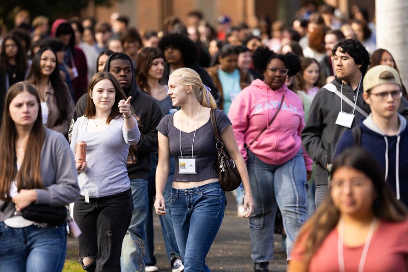 The Lute Welcome, part of New Student Orientation, Saturday, Sept. 5, 2026, in Olson Gymnasium at PLU. (PLU Photo / Sy Bean)
