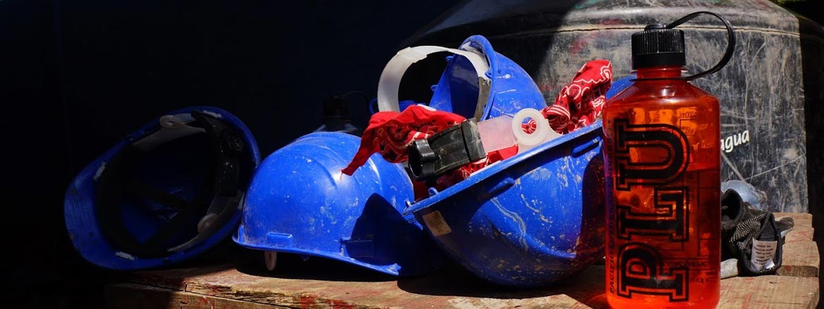 nicaragua hard hats and water bottle