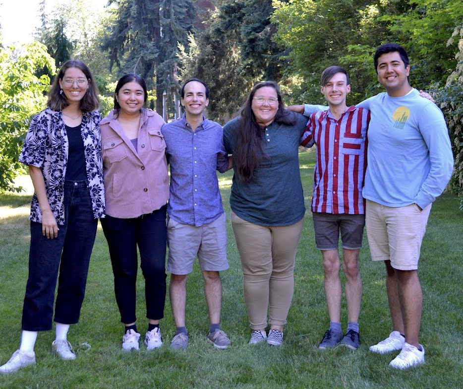 group photo 2022-23 CD cohort (left to right): Mickie, Dream, Zac, Marie, Andrew, Edgar
