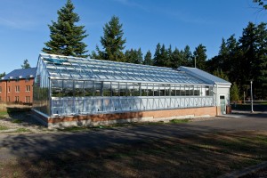 Greenhouse nears completion at PLU on Tuesday, Sept. 15, 2015. (Photo: John Froschauer/PLU)