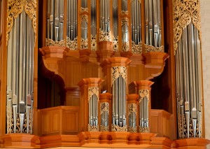 Fuchs organ in Lagerquist Hall of the Mary Baker Russell Music Center at PLU. (Photo/John Froschauer)