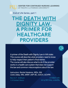 Death with Dignity workshop flyer