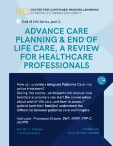 advanced care planning workshop for nurses flyer
