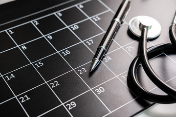 black calendar Calendar web page