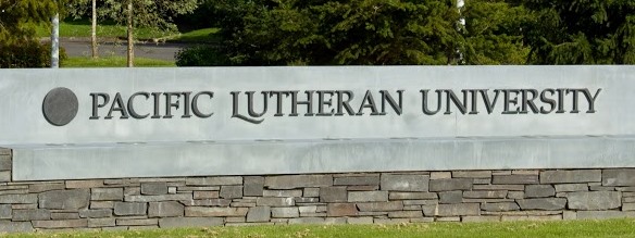 Pacific Lutheran University sign