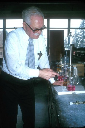 Dr. Robert C Olsen in the lab