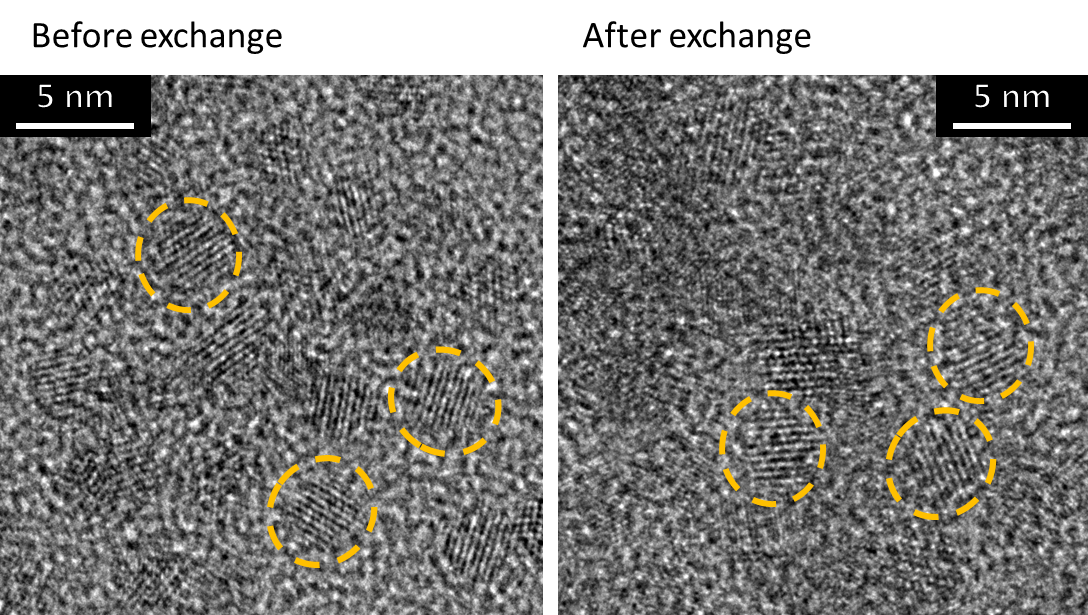 TEM image before and after TEM image before and after