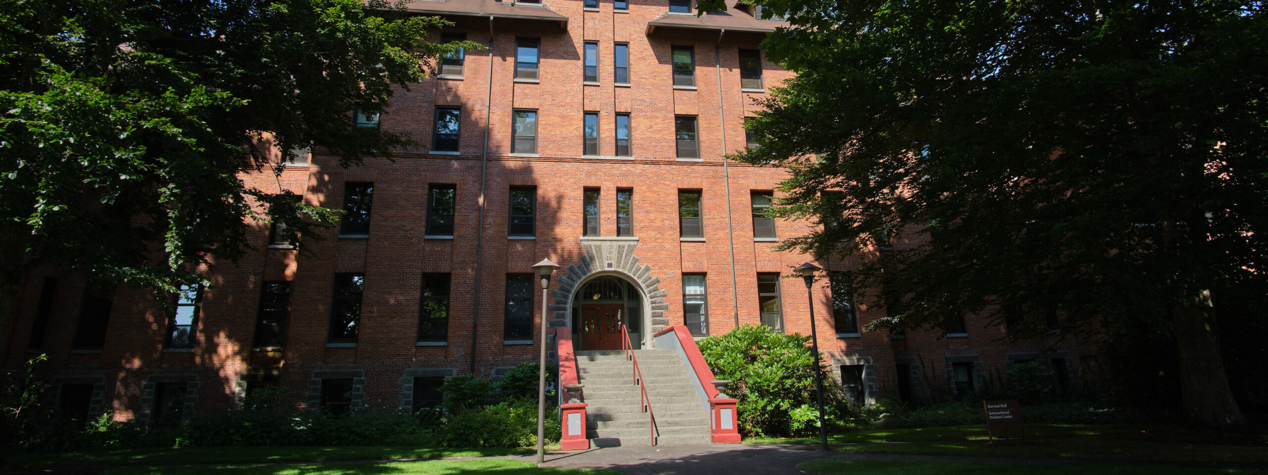 Front of Harstad Hall looking from Garfield Street.