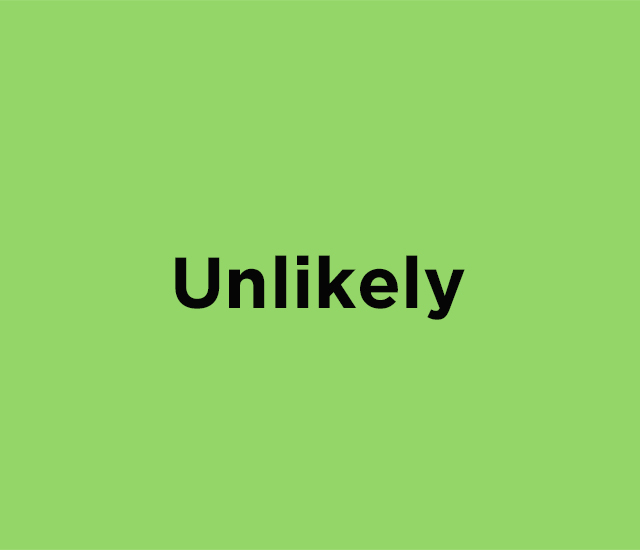 Unlikely indicator in green for MokeyPox Transmission