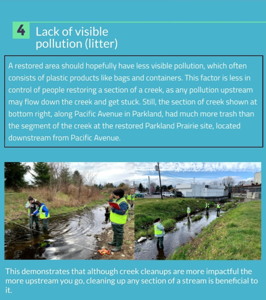 4-Lack of visable pollution 4-Lack of visable pollution