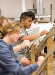 Students in a Drawing class