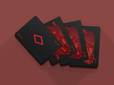 Playing cards mockup deck of playing cards isolated in white table 3D rendering illustration