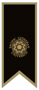 The Rose Window Seal - This is the official seal of Pacific Lutheran University. It’s represents PLU’s historic Rose Window, located in the Ness Family Chapel at the top of the Karen Hille Philips Center for the Performing Arts. The distinctive Rose Window represents the history and tradition of the institution, speaks to its Lutheran heritage, and connects students of today with generations of alumni. The PLU Board of Regents officially adopted this seal on October 14, 2012, replacing one that had been used since 1960. The banner precedes the President and symbolizes the authority of the University.