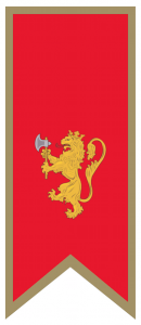 The Crowned Lion of Norway - The rampant crowned lion bearing a golden axe with a silver blade on a red background is the central element of the coat of arms of Norway. Dating from the 13th century, it is among the oldest state coats of arms remaining in contemporary use. The banner precedes the Chair and members of the Board of Regents and symbolizes the University’s Norwegian heritage.