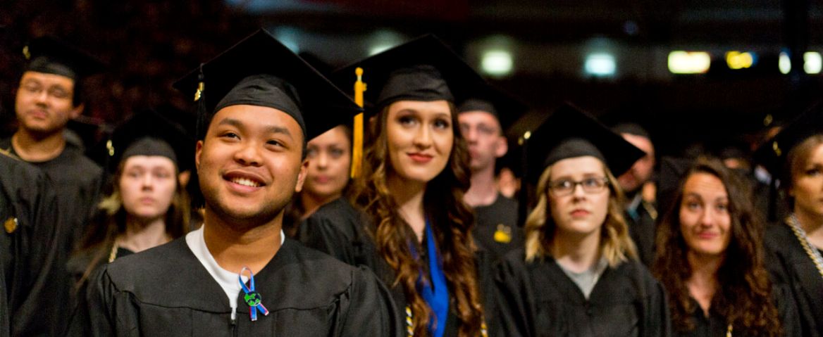 Students at 2018 Commencement