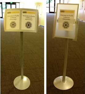 silver sign holders