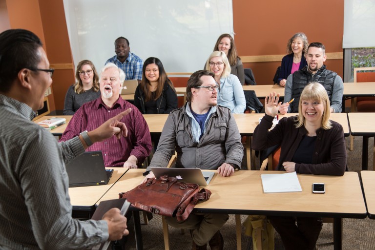 Students in class