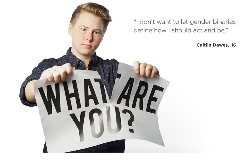 Caitlin What are you? My Language. My Choice. "I don't want to let gender binaries define how I should act and be."