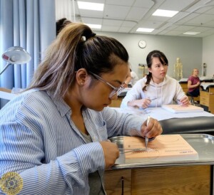 DNP student in class.