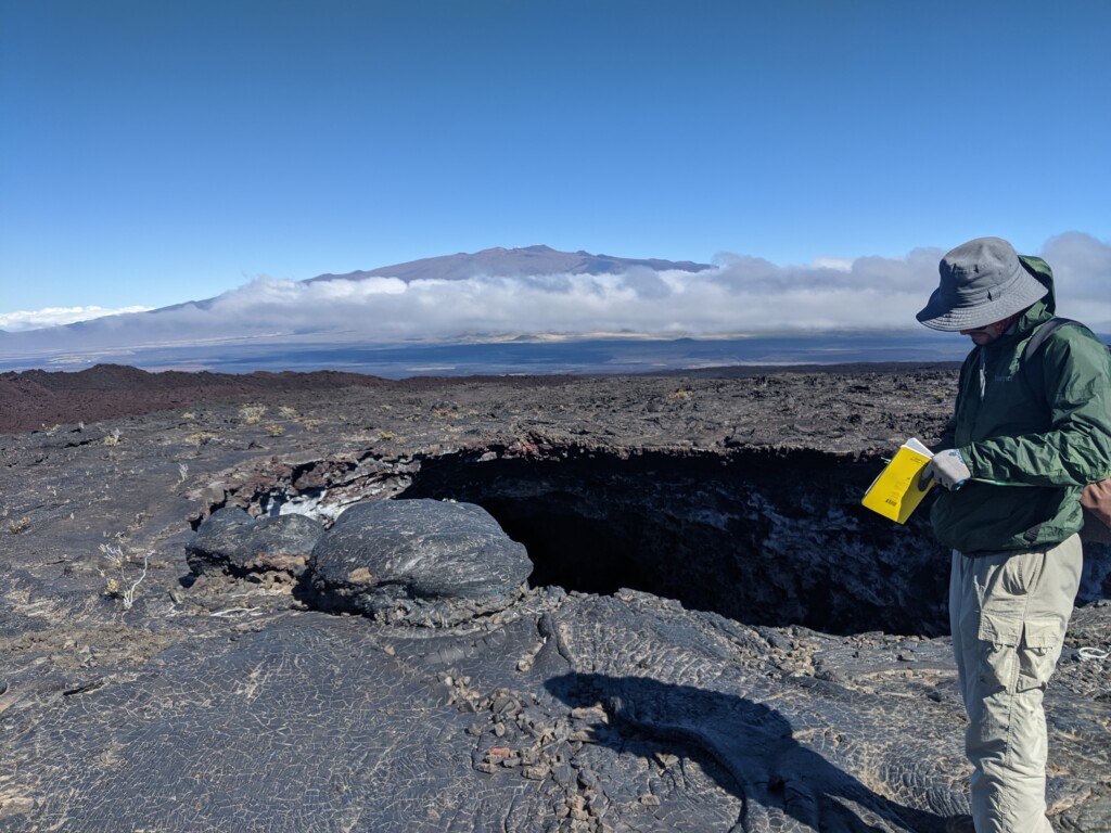 Benjamin Taking Notes - Hawaii Field Camp Geological field study in Hawaii in January 2020.