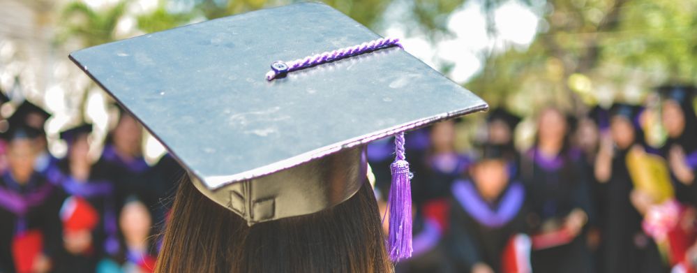 student wearing motarboard