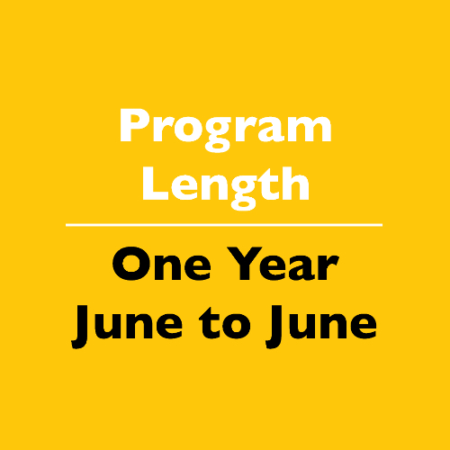 Program Length one year June to June