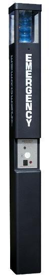 PLU Outside Blue Emergency Phone