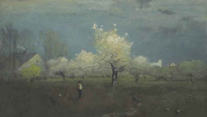 "Apple Blossoms," George Inness