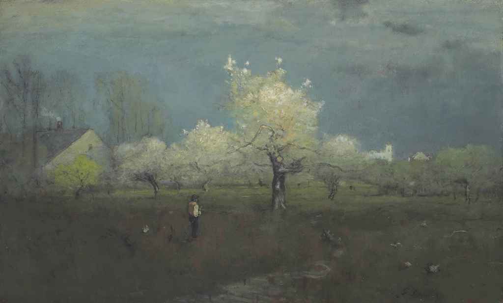"Apple Blossoms," George Inness