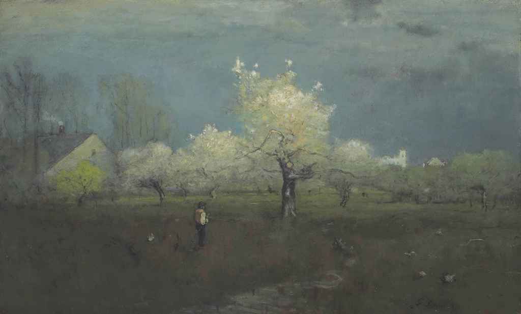 "Apple Blossoms," George Inness
