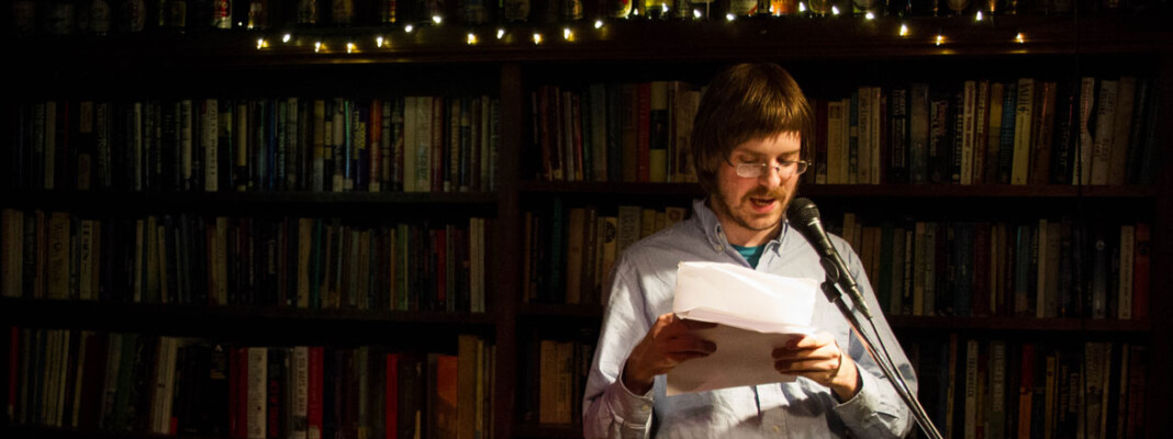 Student presenting poetry