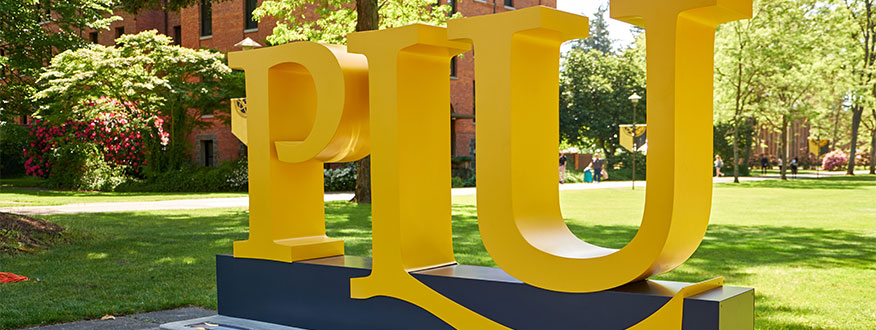 PLU monument sign on Garfield Street and Park Avenue.