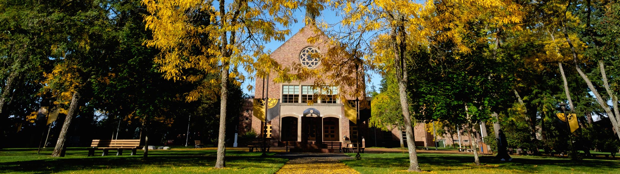 PLU campus in the fall sunshine