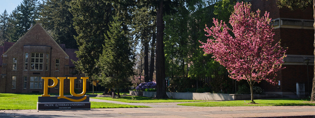 PLU Monument sign from campus