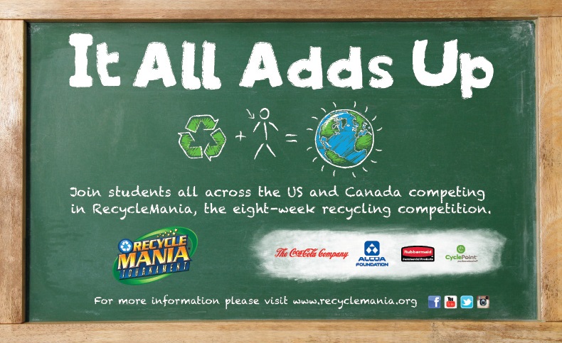 It All Adds Up - Join students all across the US and Canada competing in RecycleMania, the eight-week recycling competition. For more information please visit www.recyclemania.org