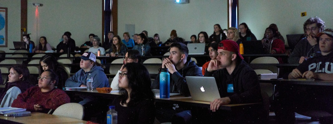 French Film Festival at PLU, Wednesday, Jan. 23, 2019. (Photo: PLU/John Froschauer)