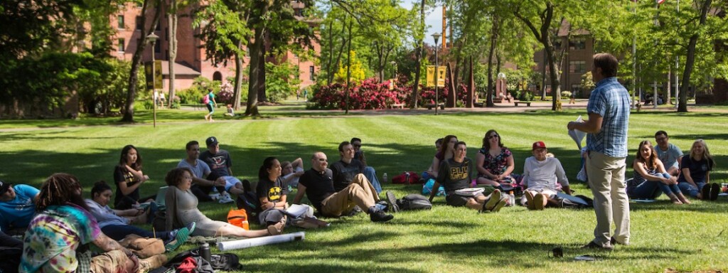 Outdoor class on a sunny day