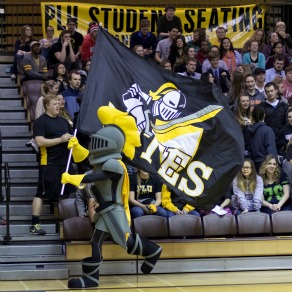 PLU men's basketball on Friday, Feb. 6, 2015. (Photo/John Froschauer)