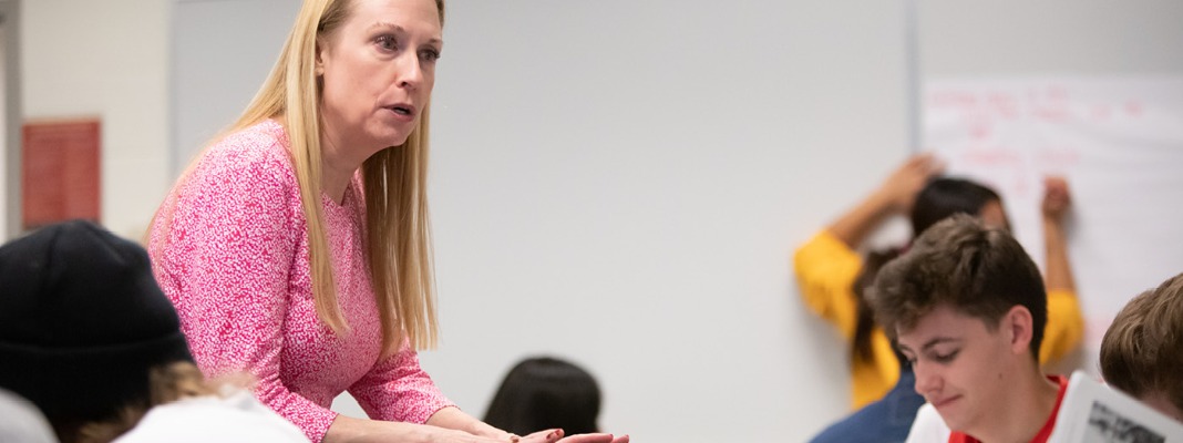 In fall 2022 “Introduction to Holocaust & Genocide Studies” was co-taught by Professors Lisa Marcus and Beth Griech-Polelle (pictured above). (Photos by Sy Bean/PLU)