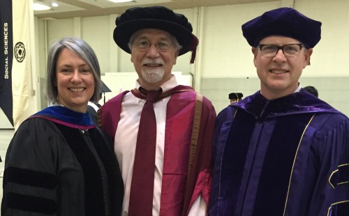 Faculty at Graduation 2015 – Rebekah M. K. Mergenthal, Bob Ericksen’s last before retiring and Michael Halvorson