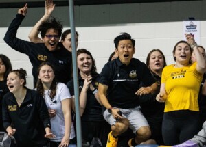 PLU sports fans cheering