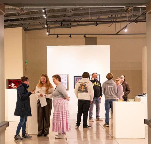 University Gallery, Ingram Hall An image of students and the PLU community in the University Gallery