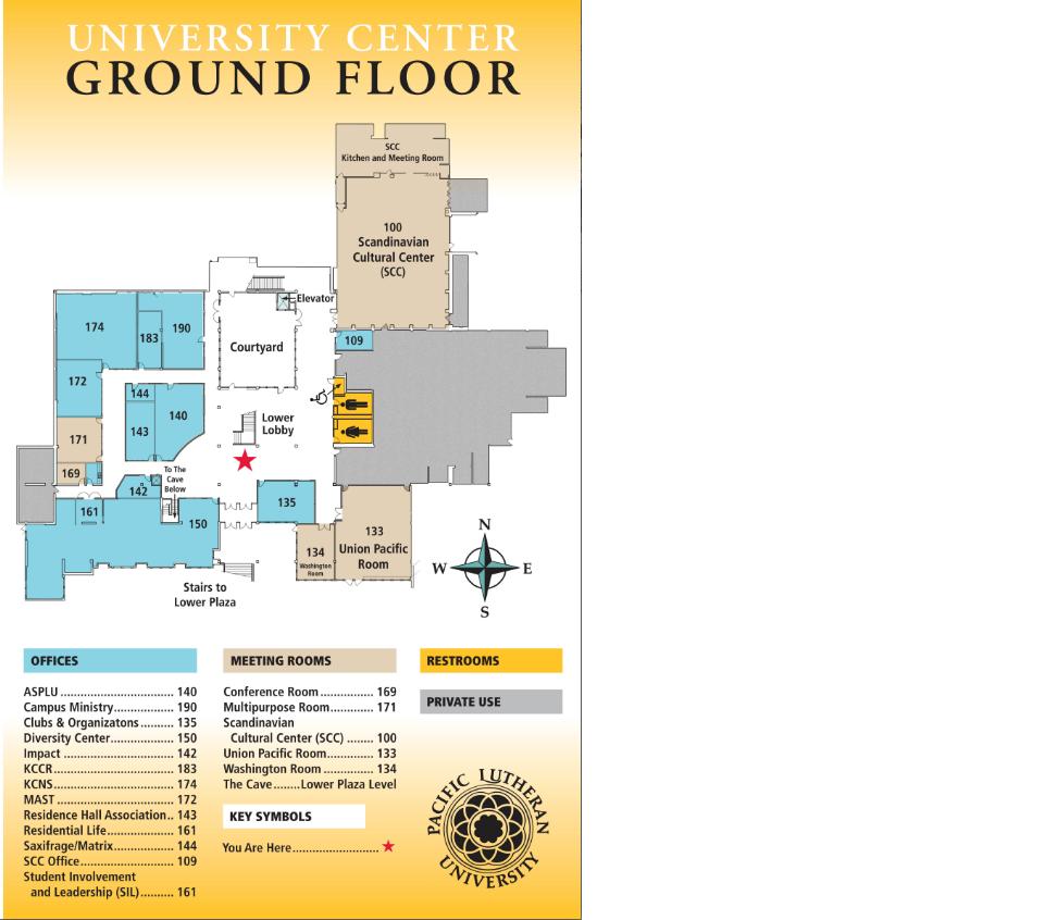 Anderson University Center Ground Floor plan