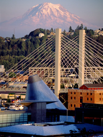 Downtown Tacoma with Mt. Rainier in the background