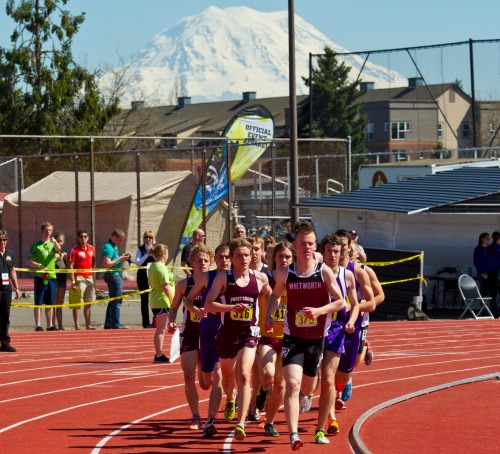 Northwest Conference Track and Field Championships at PLU on Saturday, April 21, 2012. (Photo/John Froschauer)