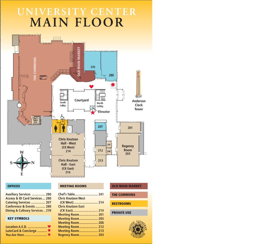 Anderson University Center Main Floor plan
